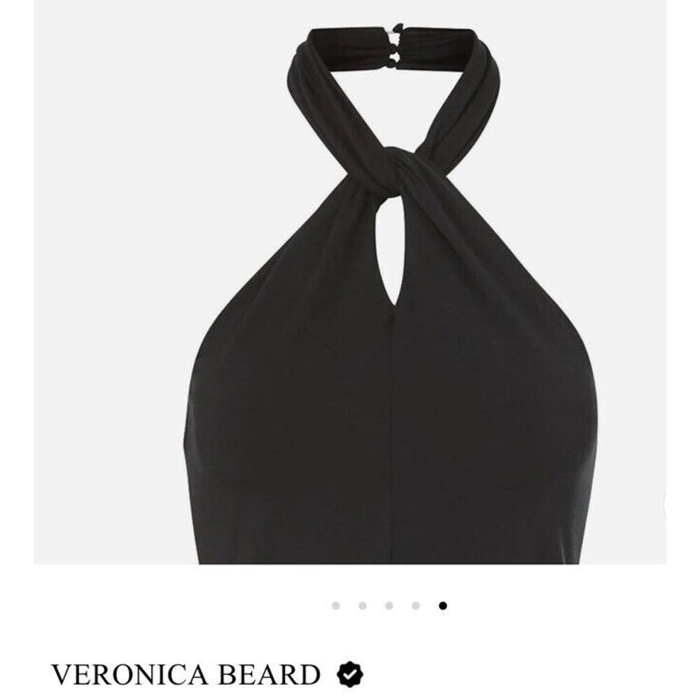 Veronica Beard Black Halter Twist Neck Blouse
